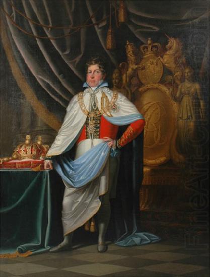 unknow artist Portrait of George IV as Grand Cross Knight of Hanoverian Guelphic Order china oil painting image